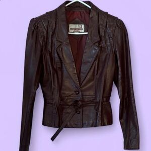 Vintage Classic Directions Leather Blazer